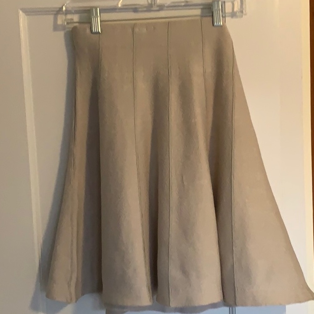 NIC+ZOE PP neutral putty knit a-line skirt - Picture 3 of 8